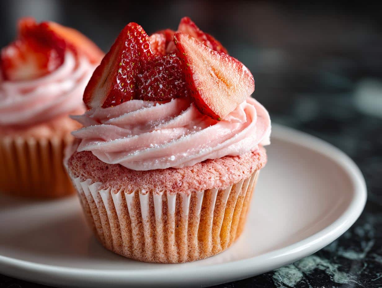 Strawberry cupcakes - detail 4