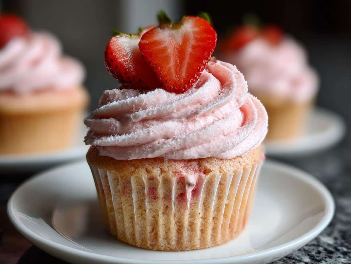 Strawberry cupcakes - detail 5